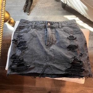 Hollister black denim skirt. Size 28 high waist